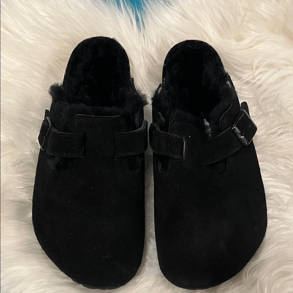 Birkenstock Boston VL/Shearling Black ClogsSlip-On EUSZ 39 Brand new never worn!